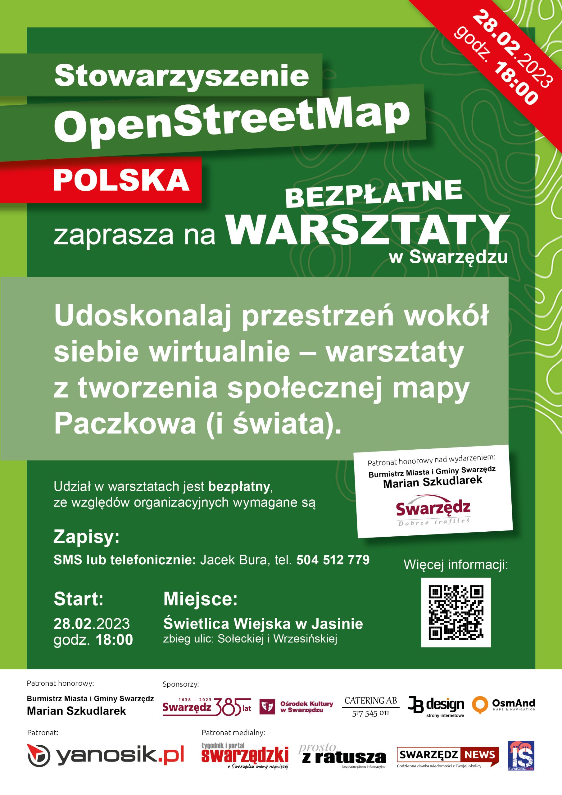 Udoskonalaj przestrzeń wokół siebie wirtualnie – warsztaty z tworzenia społecznej mapy Swarzędza i całego świata